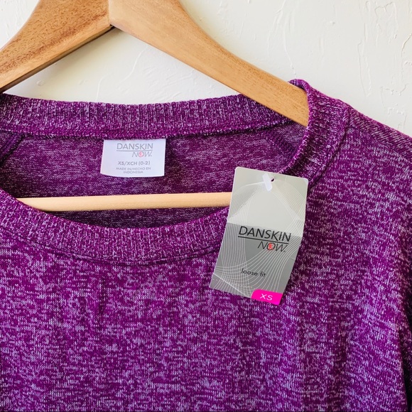NWT Danskin Now purple crewneck pullover XS - Picture 3 of 7